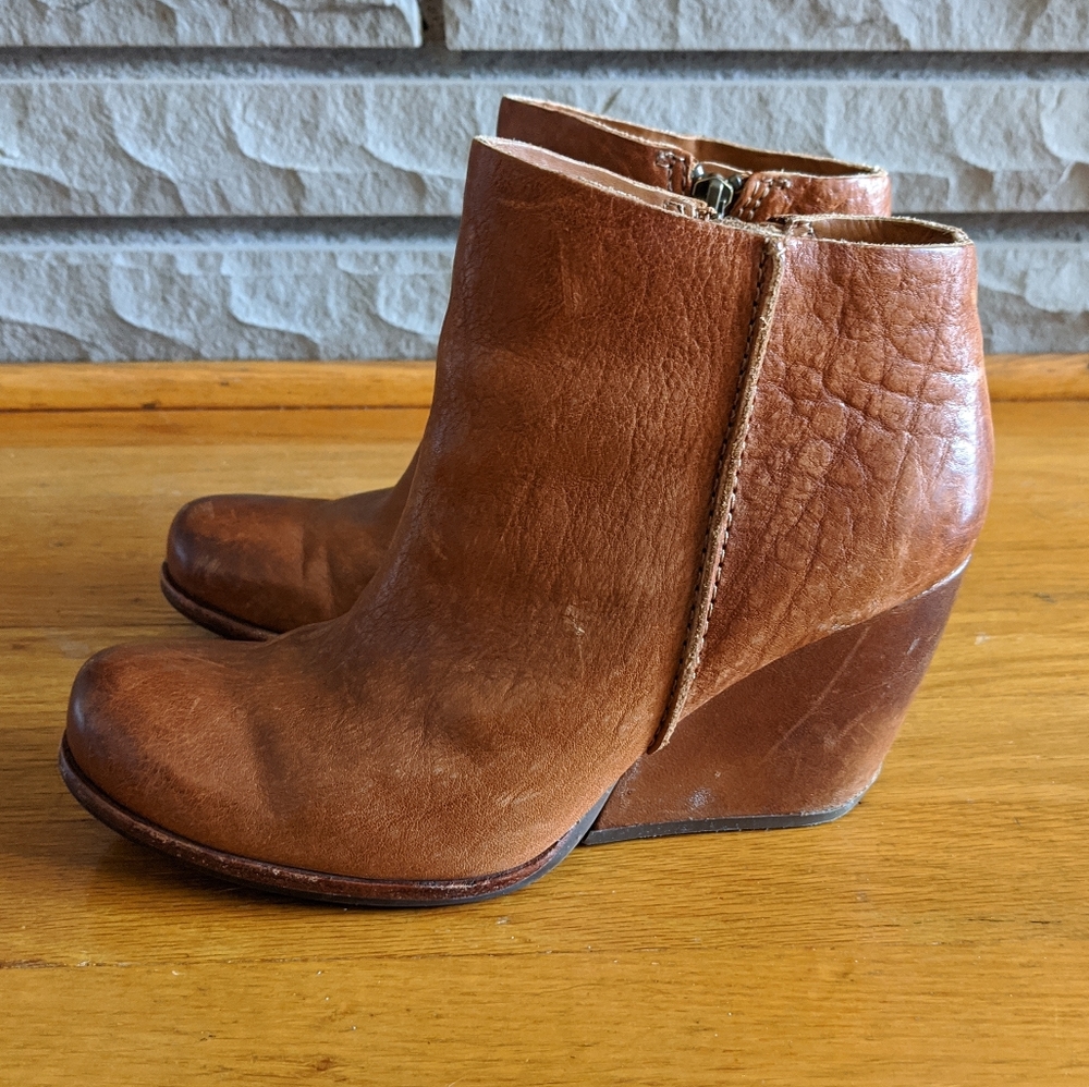 Kork-Ease Brown Leather Natalya Ankle Boots